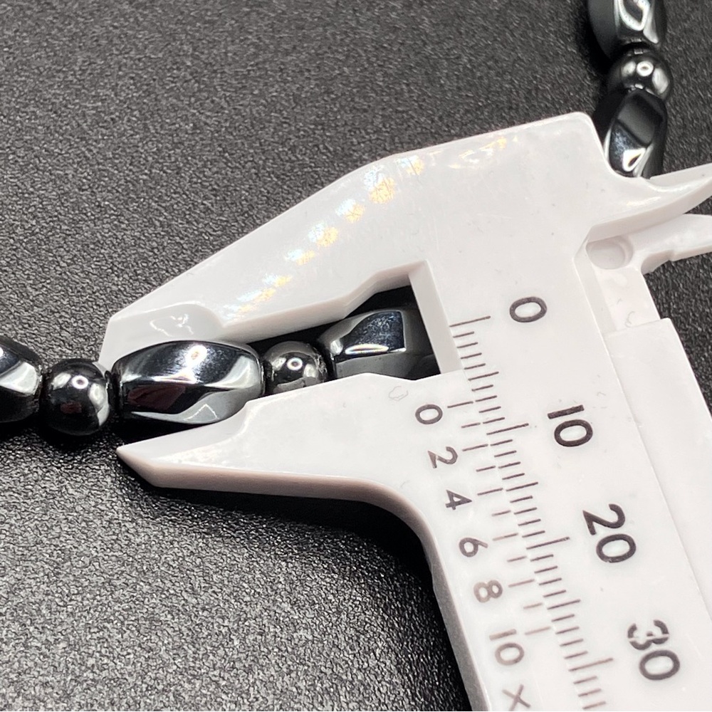Genuine Hematite Necklaces With Magnetic Clasps, Set of 3 Unisex - Picture 9 of 14